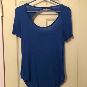 Scooped long swing T-shirt